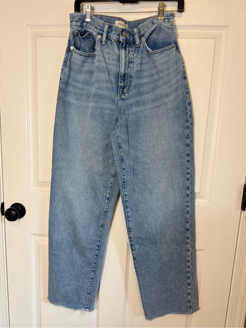 Madewell High-Rise Light Blue Baggy Straight-Leg Jeans